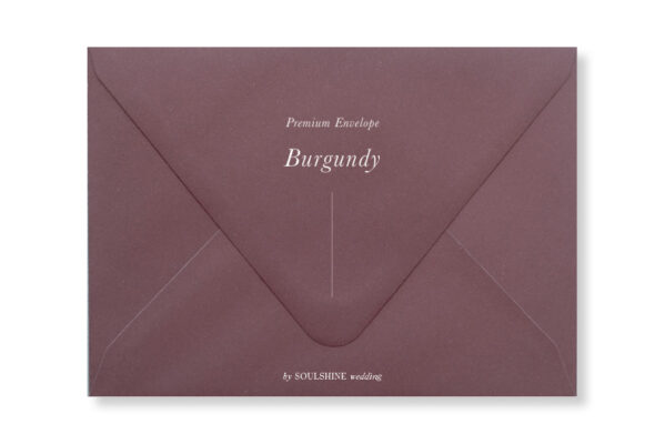 ซองการ์ดแต่งงาน สีแดง Burgundy แบบพรีเมียม ทรงยุโรป แบบมาตรฐาน ใส่การ์ดแต่งงานขนาด 5x7 4x6