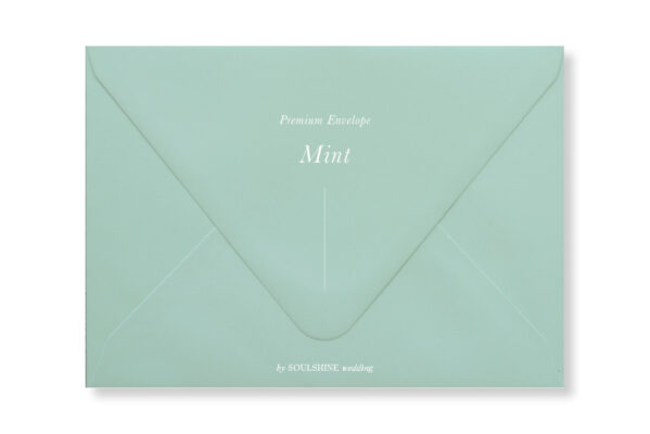 ซองการ์ดแต่งงาน สีเขียวมิ้นต์ แบบพรีเมียม ทรงยุโรป แบบมาตรฐาน ใส่การ์ดแต่งงานขนาด 5x7 4x6