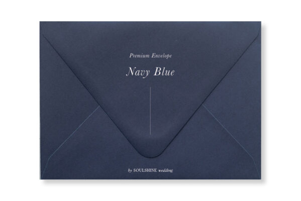 ซองการ์ดแต่งงาน สีน้ำเงิน Navy Blue แบบพรีเมียม ทรงยุโรป แบบมาตรฐาน ใส่การ์ดแต่งงานขนาด 5x7 4x6