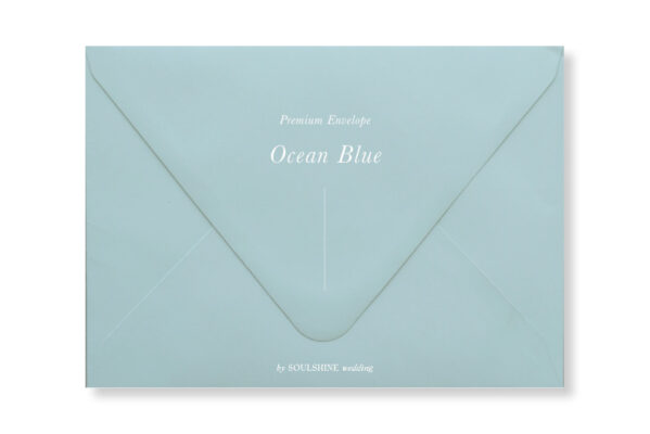 ซองการ์ดแต่งงาน สีฟ้า แบบพรีเมียม ทรงยุโรป แบบมาตรฐาน ใส่การ์ดแต่งงานขนาด 5x7 4x6