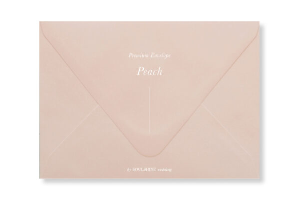 ซองการ์ดแต่งงาน สีพีช Peach แบบพรีเมียม ทรงยุโรป แบบมาตรฐาน ใส่การ์ดแต่งงานขนาด 5x7 4x6