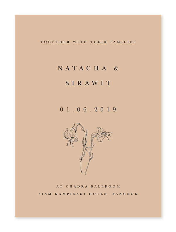 การ์ดแต่งงาน สีเขียว สีขาว สีทอง สีแดง สีน้ำเงิน สีชมพู สีเทา