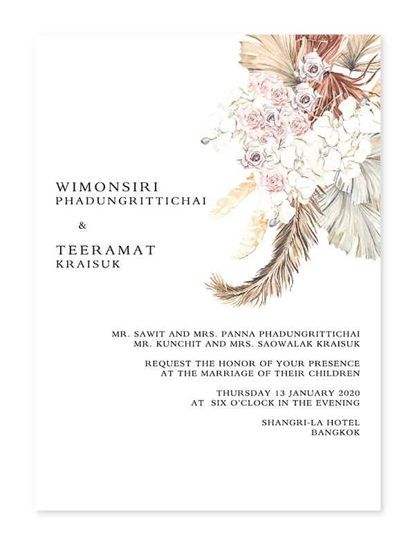 Print การ์ดแต่งงานเก๋ๆ การ์ดแต่งงานสวยๆ การ์ดแต่งงาน เรียบหรู