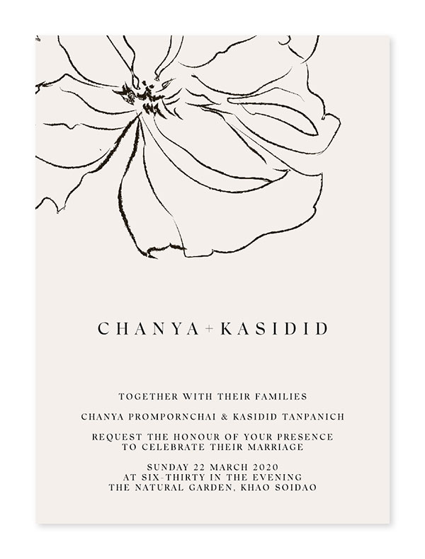 การ์ดแต่งงาน 81119021-02 การ์ดแต่งงานสวยๆ การ์ดแต่งงานวินเทจ การ์ดแต่งงาน เรียบหรู