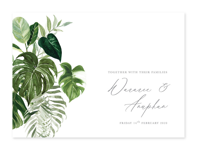 การ์ดแต่งงาน 81129002-01 การ์ดแต่งงานเก๋ๆ การ์ดแต่งงานสวยๆ การ์ดแต่งงาน เรียบหรู