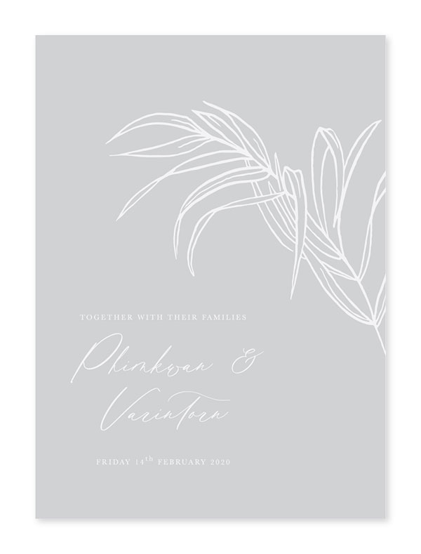 การ์ดแต่งงาน สีเขียว สีขาว สีทอง สีแดง สีน้ำเงิน สีชมพู สีเทา