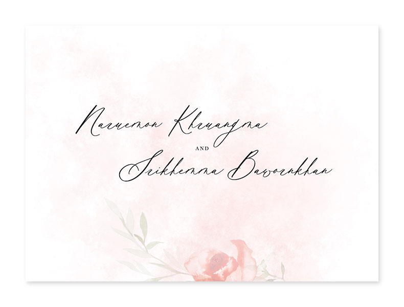 การ์ดแต่งงาน สีเขียว สีขาว สีทอง สีแดง สีน้ำเงิน สีชมพู สีเทา