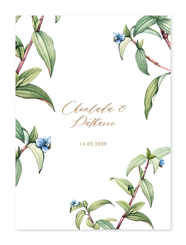 การ์ดแต่งงานสวยๆ ขนาด 5x7 4x6 การ์ดแต่งงานวินเทจ การ์ดแต่งงาน เรียบหรู