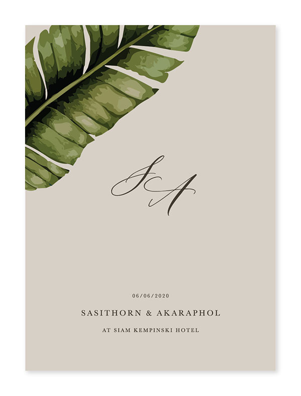 การ์ดแต่งงาน สีเขียว สีขาว สีทอง สีแดง สีน้ำเงิน สีชมพู สีเทา