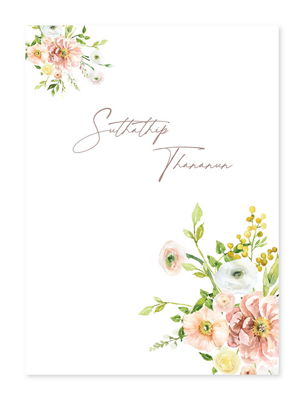 ออกแบบการ์ดแต่งงาน ตัวอย่างการ์ดแต่งงาน แบบการ์ดแต่งงานเรียบหรู