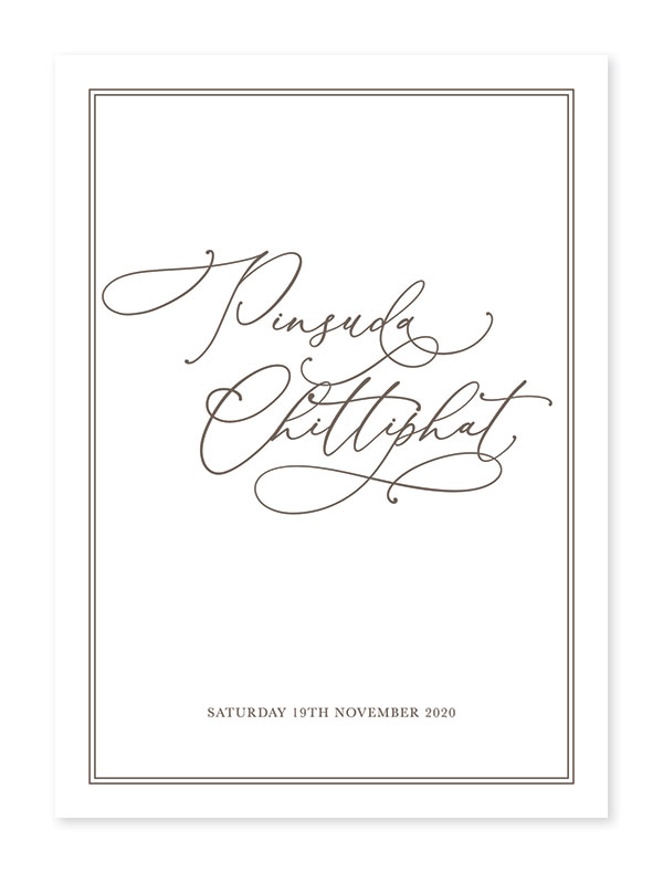 ออกแบบการ์ดแต่งงาน ตัวอย่างการ์ดแต่งงาน แบบการ์ดแต่งงานเรียบหรู