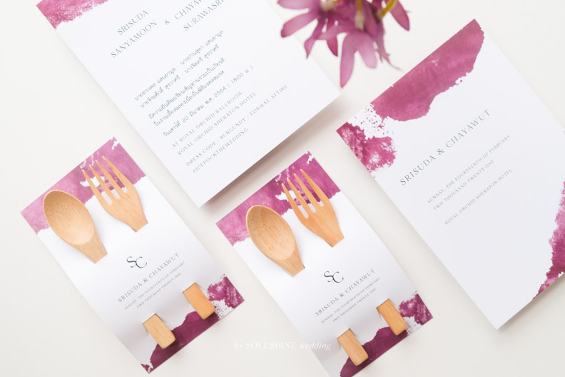 ของชำร่วย งานแต่ง ช้อนส้อม ไม้