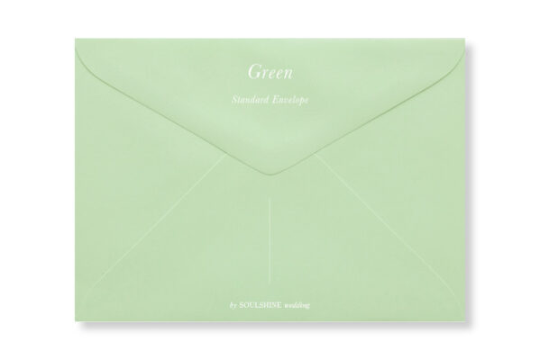 ซองการ์ดแต่งงาน สีเขียว ใส่การ์ดแต่งงานขนาด 5x7 4x6